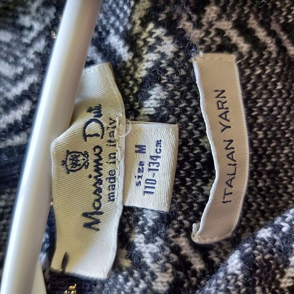 Massimo Dutti Black and White Plaid Poncho - Picture 4 of 6